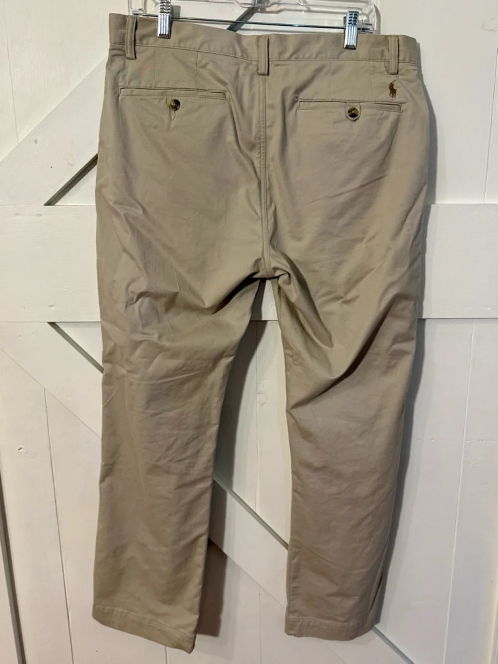 Polo Ralph Lauren Men’s Stretch Classic Fit Chino Pants Khacki Tan 34x30 Flat